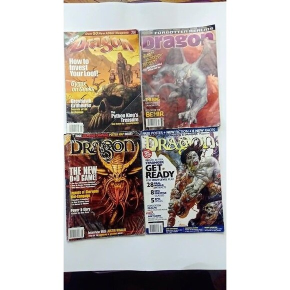 FLAWED DAMAGED Dragon Magazines Lot -Craft Lot D&D Magazines - Picture 9 of 9